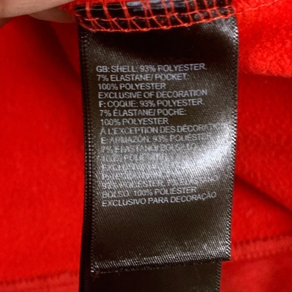 The North Face Mens Large Full Zip Performance Jacket Red Black NF0A4P8S